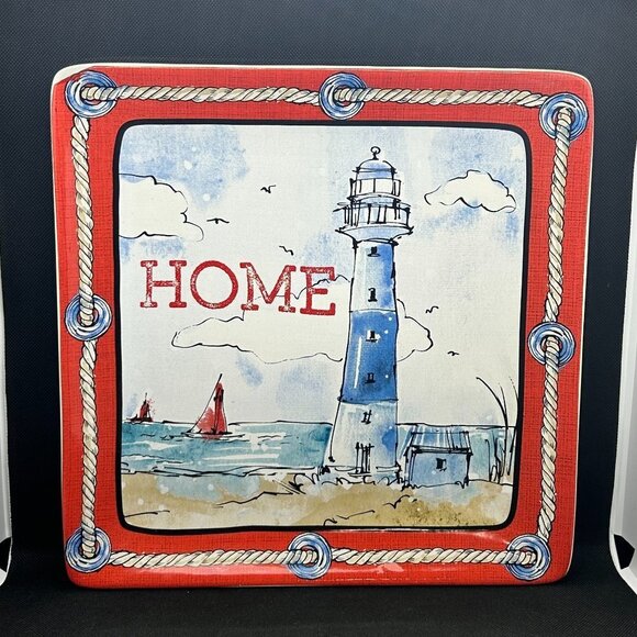 Large lighthouse serving plate - Picture 1 of 3